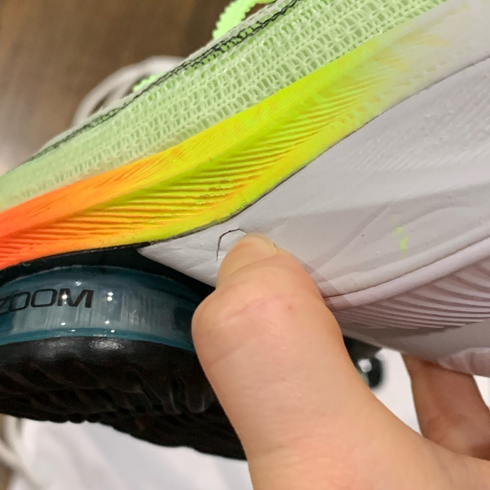 New Nike Air Zoom Alphafly Next% Barely Volt/Black-Hyper Orange Women’s US 5.5 - Picture 14 of 14